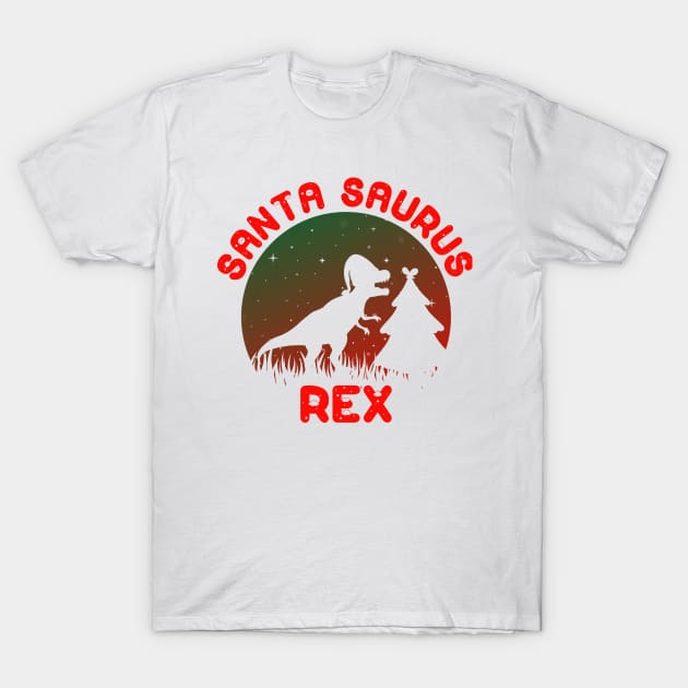 Santa Saurus T-Shirt by MZeeDesigns